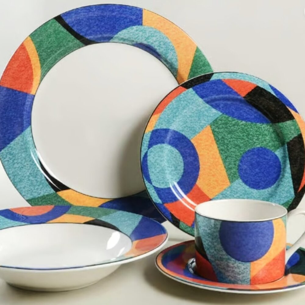 Victoria & Beale Accents 9019 Geometric 5-Piece Dinnerware Set